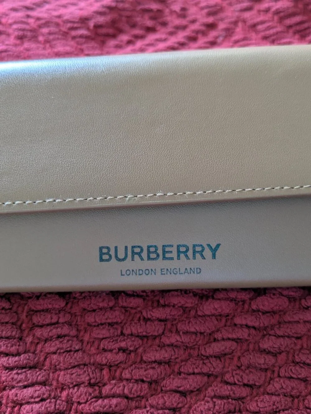 BURBERRY CAMEL BROWN AUTHENTIC SOFT LEATHER EYEGLASSES SUNGLASSES CASE